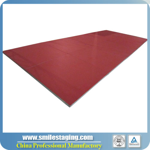 1 x 1m Red Carpet Surface Aluminum Stage Panel Modular