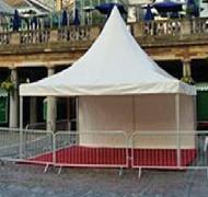 portable aluminum wedding tent square tent with chiffon decoration 