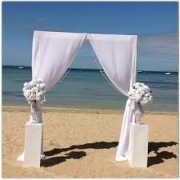 Pipe and Drape Wedding Altar