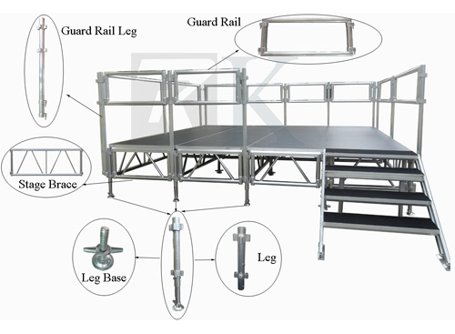 Stable Quality 16ft X 16ft Aluminum Stage