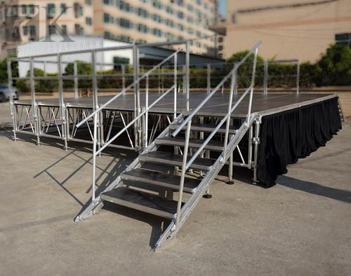 adjustable height aluminum stage